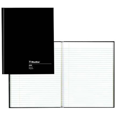 Blueline 9 1/4" x 7 1/4" Hard Cover Composition Book - 144 Pages - Black