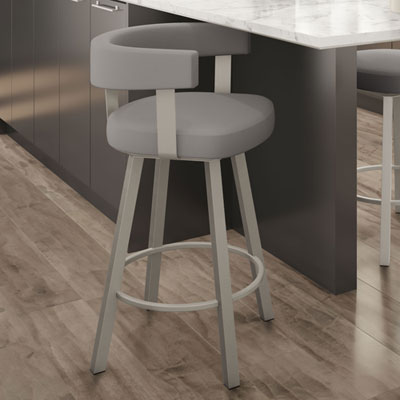 Image of Parker Contemporary Counter Height Barstool - Taupe Grey/Grey