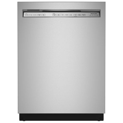 Image of KitchenAid 24   44dB Built-In Dishwasher with Stainless Steel Tub (KDFM404KPS) - PrintShield Stainless