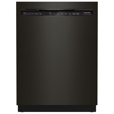 Image of KitchenAid 24   44dB Built-In Dishwasher with Stainless Steel Tub (KDFM404KBS) - Black Stainless
