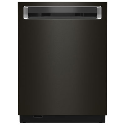 Image of KitchenAid 24   44dB Built-In Dishwasher with Stainless Steel Tub (KDPM604KBS) - Black Stainless