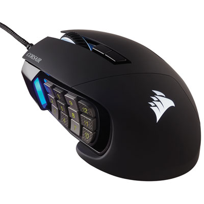 Image of Corsair Scimitar RGB Elite 18000 DPI Optical Gaming Mouse - Black