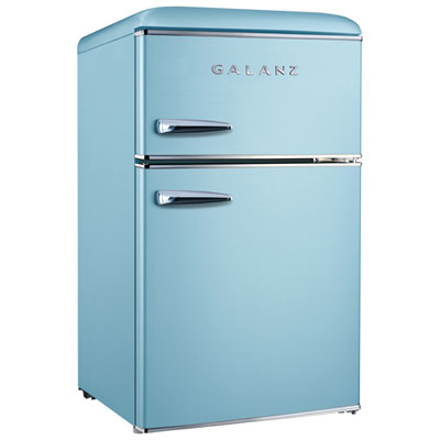 Galanz 3.1 Cu. Ft. Freestanding Top Freezer Retro Bar Fridge (GLR31TBEER) - Blue Retro bar fridge - Best choice