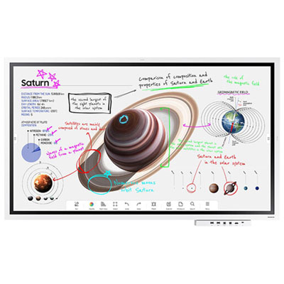 "Samsung Flip 2 55"" 4K UHD Tizen 5.0 Digital Flipchart (LH55WMRWBGCXZA) - Light Grey"