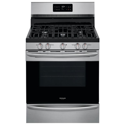 "Frigidaire Gallery 30"" 5.0 Cu. Ft. Fan Convection 5-Burner Gas Range (GCRG3038AF) - Stainless Steel"