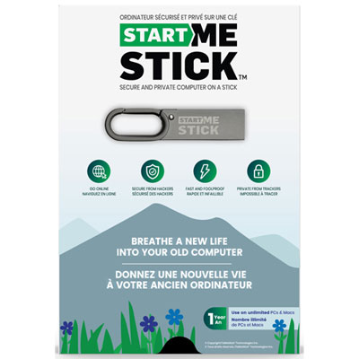 Image of StartMeStick Private and Secure Computer Stick (PC/Mac) - Unlimited Devices - 1 Year