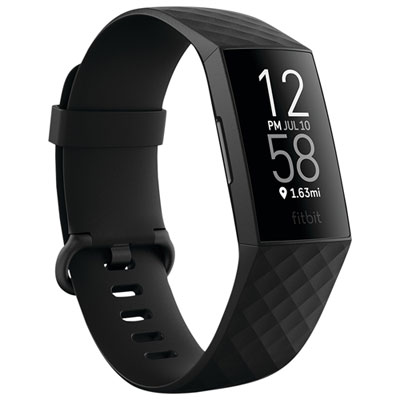 Fitbit Charge 4 Fitness Tracker with Heart Rate Monitor - Black