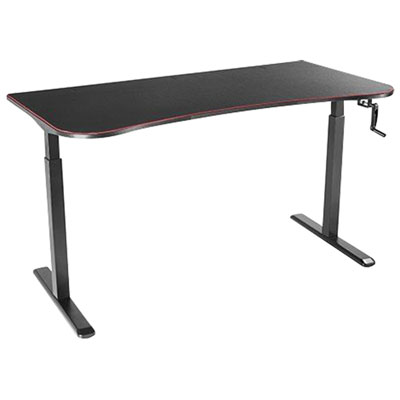 Image of TygerClaw 63  W Height Adjustable Gaming Desk - Black