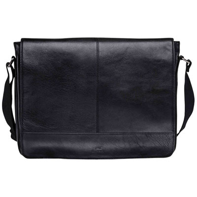Image of Mancini Arizona Leather 15   Laptop Messenger Bag - Black