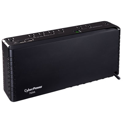 CyberPower 750VA UPS Battery Backup (SL750U-FC) The unit protects vital computer equipment against the drop/surge of the generator cycle