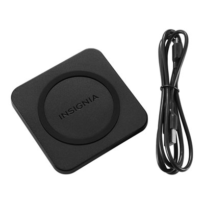 Image of Insignia 10W Qi Wireless Charging Pad with Cable - Black