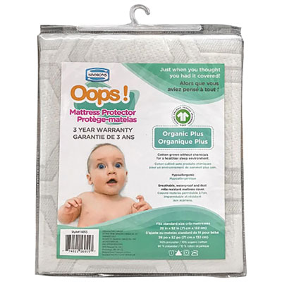 Simmons Oops Organic Plus Crib Mattress Protector