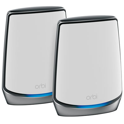 Image of NETGEAR Orbi 12-Stream Tri-Band AX6000 Whole Home Mesh Wi-Fi 6 System (RBK852-100CNS) - 2 Pack