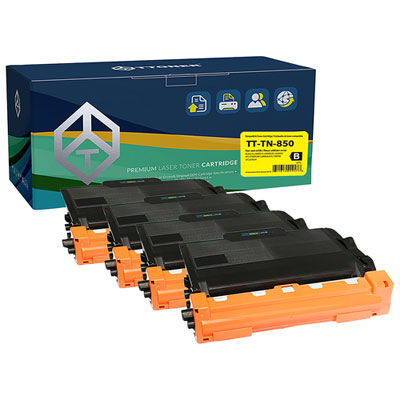 TToner Brother Compatible Black Toner (TT-TN850) - 4 Pack