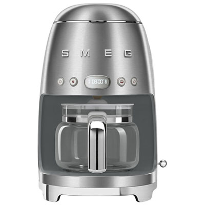 Cafetière À Filtre Programmable De Style Années 50 De Smeg - 10 Tasses - Acier Inoxydable
