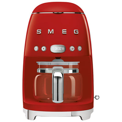 Smeg 50's Style Programmable Drip Coffee Maker - 10-Cup - Red