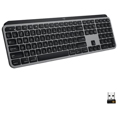 Logitech MX Keys Bluetooth Backlit Keyboard for Mac - Space Grey - Bilingual