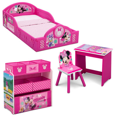 Image of Disney Minnie Mouse 4-Piece Room-in-a-Box (99617MN) - Only at Best Buy