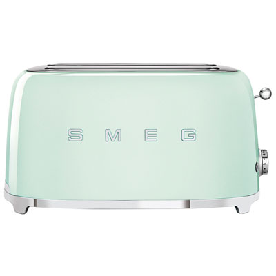 Smeg 50's Style Retro Long Slot Toaster - 4-Slice - Pastel Green