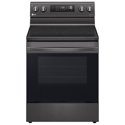 LG 30" 6.3 Cu. Ft. Fan Convection 5-Element Electric Air Fry Range (LREL6323D) - Black Stainless Range