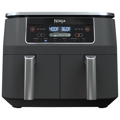 Image of Ninja Foodi 6-in-1 Dual Zone Air Fryer - 7.57kg/8Qt - Black