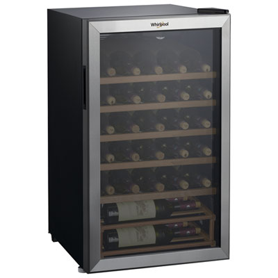 Image of Whirlpool 33-Bottle Freestanding Wine Cooler (WHW36MS2F08) - Stainless Steel