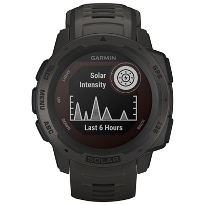 Image of Garmin Instinct Solar GPS Watch with Heart Rate Monitor - Graphite