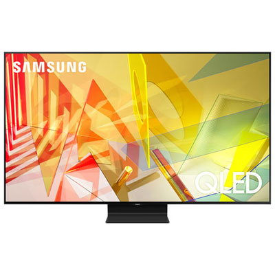 "Open Box - Samsung 65"" 4K UHD HDR QLED Tizen Smart TV (QN65Q90TAFXZC) - 2020 - Titan Black - Great for Streaming"