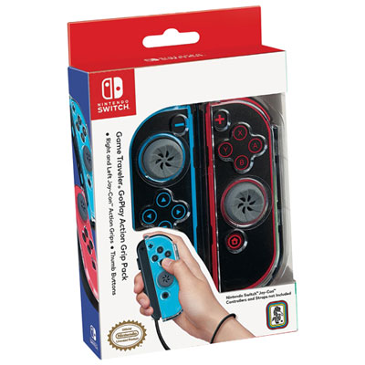 Image of RDS Game Traveler GoPlay Action Grip Pack Joy-Con Grips & Thumb Buttons for Nintendo Switch