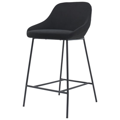 Image of Shelby Contemporary Counter Height Barstool - Black