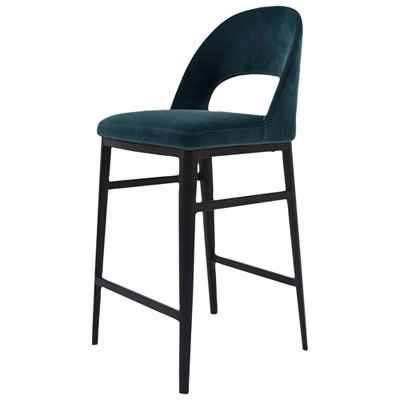 Image of Roger Rustic Country Counter Height Barstool - Teal