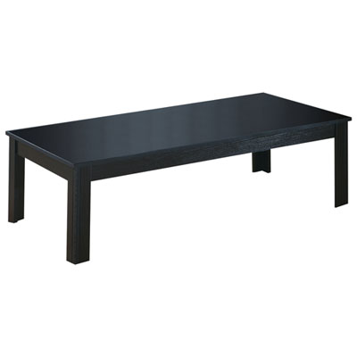 Image of Monarch Contemporary 3-Piece Coffee Table & End Tables Set - Black
