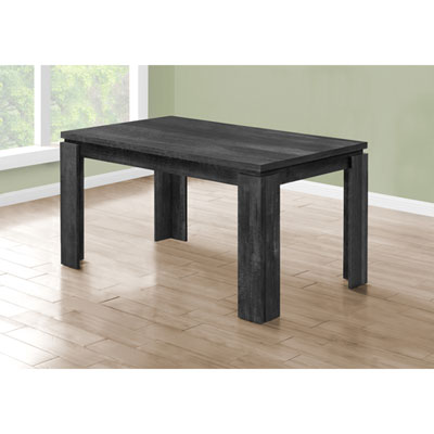 Image of Rustic Contemporary 6-Seat Rectangular Dining Table - Black