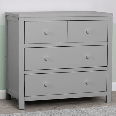 Delta Children Cambridge Modern 3-Drawer Kids Dresser - Grey