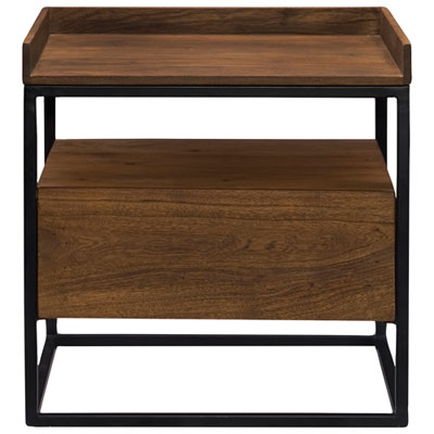 Image of Vancouver Industrial Square Side Table - Brown