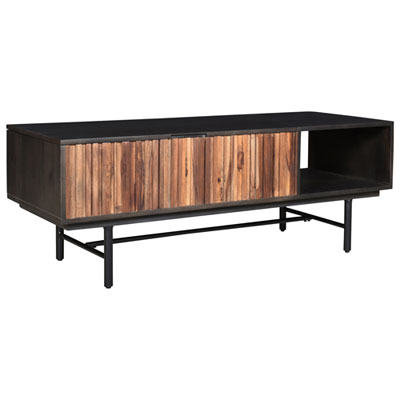 Image of Jackson Modern Rectangular Coffee Table - Black