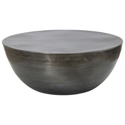 Image of Conga Contemporary Round Coffee Table - Zinc