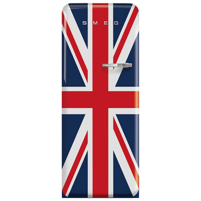 "Smeg 50's 24"" 9.2 Cu. Ft. All-Fridge Refrigerator (FAB28ULDUJ3) - Union Jack"