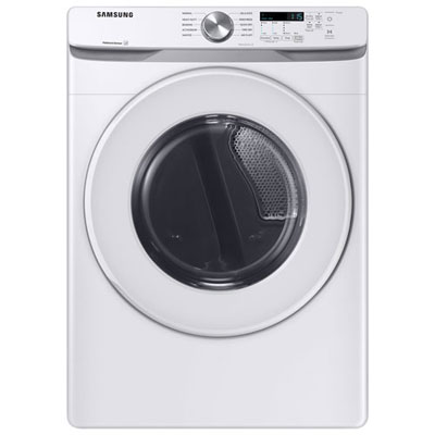Samsung 7.5 Cu. Ft. Electric Dryer (DVE45T6005W/AC) - White - Open Box - Scratch & Dent
