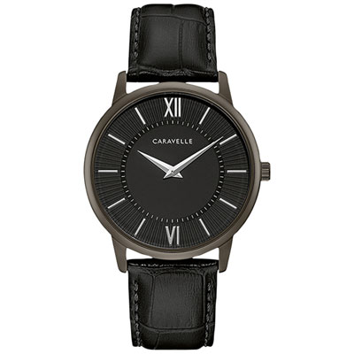 Image of Caravelle Dress 39mm Men's Fashion Watch - Black/Grey