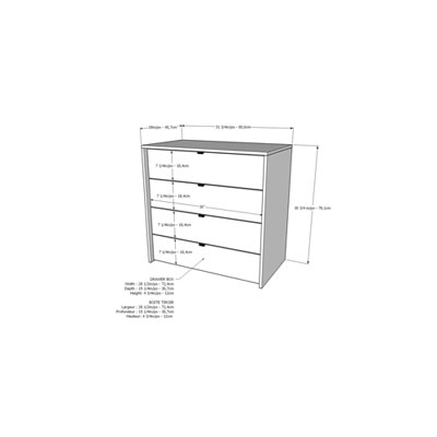 Nexera Modern 4 Drawer Chest Of Drawers, Homestar Finch 6 Drawer Dresser Assembly Manual