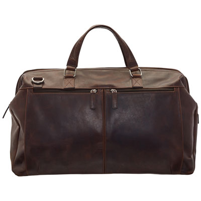 Mancini Buffalo Leather Duffle Bag - Brown