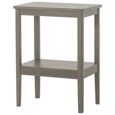 Image of Forever Eclectic Folio Traditional Rectangular Side Table - Dapper Grey