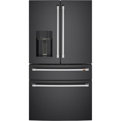 Café 36" 27.8 Cu. Ft. French Door Refrigerator w/ Water & Ice Dispenser (CVE28DP3ND1) - Matte Black Nice fridge