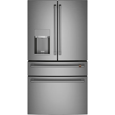Café 36" 27.8 Cu. Ft. French Door Refrigerator w/ Water & Ice Dispenser (CVE28DP2NS1) - Stainless Steel