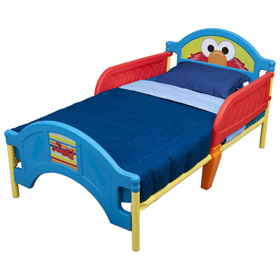 Image of Delta Children Sesame Street Toddler Bed - Blue/Red