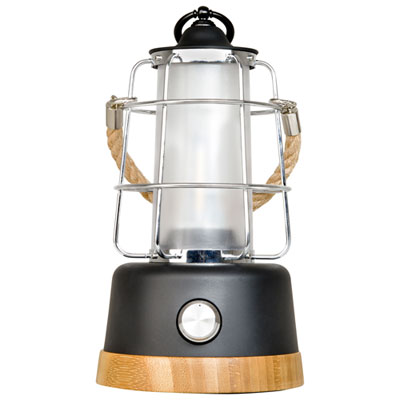 Tru De-Light You&Me Rechargeable & Dimming Lantern - Black/Bamboo