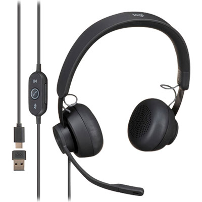 Logitech Zone USB Headset (981-000876) - Black Great device