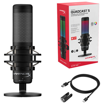 HyperX QuadCast S RGB USB Condenser Microphone | Best Buy