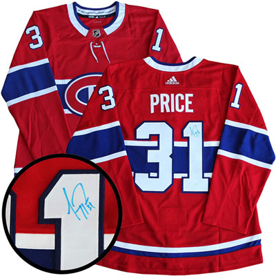 Image of Frameworth Montreal Canadiens: Red Pro Adidas Jersey Signed by Carey Price